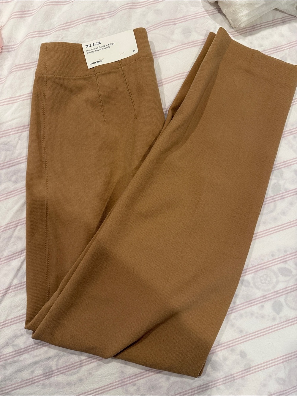 Ann Taylor Camel Straight-Leg Dress Pants